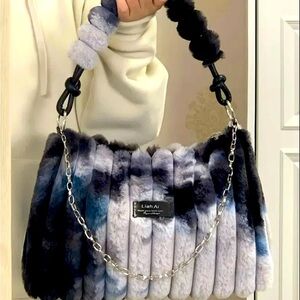 Purses and handbags for women tie dye fluffy